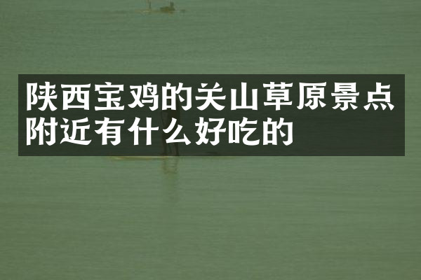 陕西宝鸡的关山草原景点附近有什么好吃的