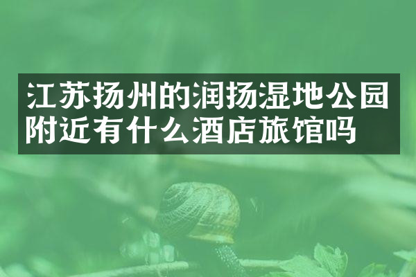江苏扬州的润扬湿地公园附近有什么酒店旅馆吗
