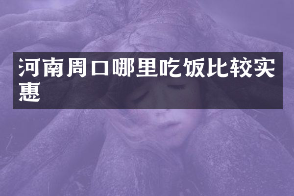 河南周口哪里吃饭比较实惠