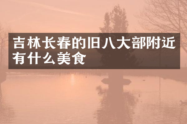 吉林长春的旧八大部附近有什么美食