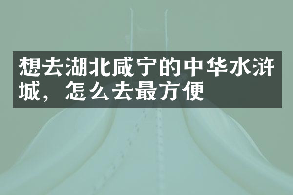 想去湖北咸宁的中华水浒城，怎么去最方便