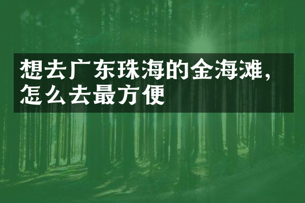 想去广东珠海的金海滩，怎么去最方便