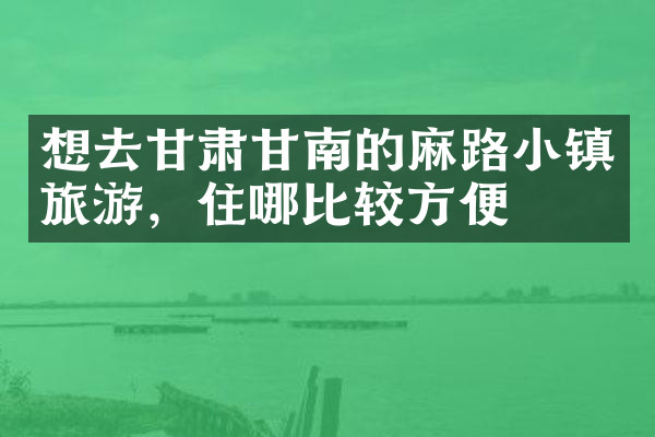 想去甘肃甘南的麻路小镇旅游，住哪比较方便