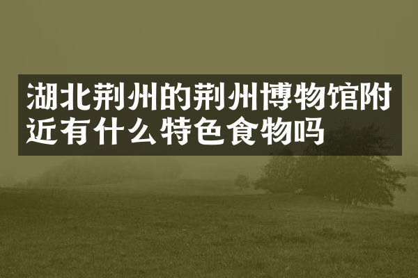 湖北荆州的荆州博物馆附近有什么特色食物吗