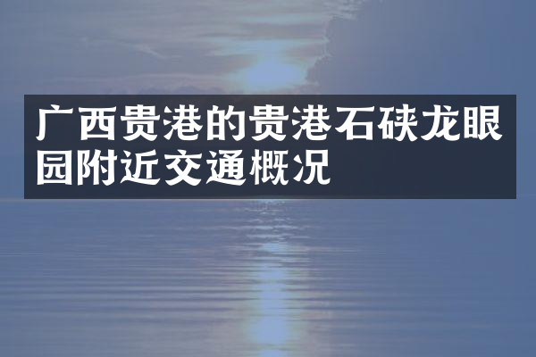 广西贵港的贵港石硖龙眼园附近交通概况