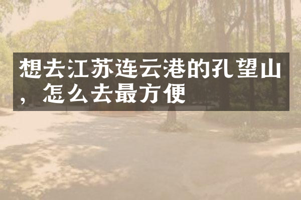 想去江苏连云港的孔望山，怎么去最方便