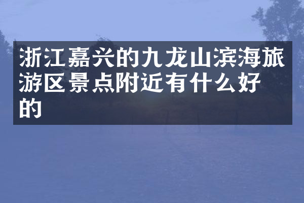 浙江嘉兴的九龙山滨海旅游区景点附近有什么好吃的