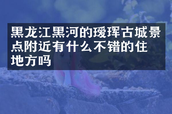 黑龙江黑河的瑷珲古城景点附近有什么不错的住的地方吗