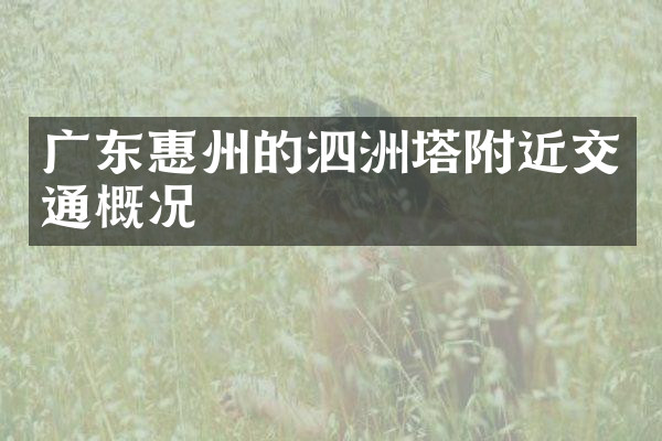 广东惠州的泗洲塔附近交通概况