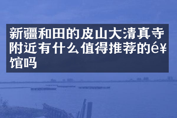 新疆和田的皮山大清真寺附近有什么值得推荐的饭馆吗