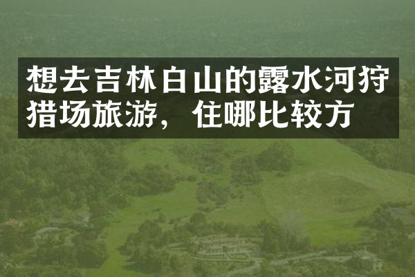 想去吉林白山的露水河狩猎场旅游，住哪比较方便