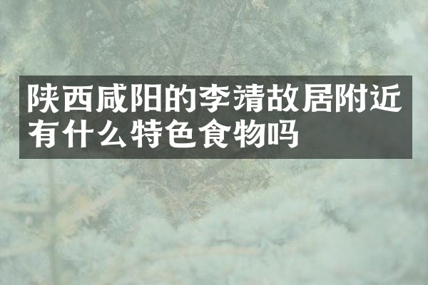 陕西咸阳的李靖故居附近有什么特色食物吗