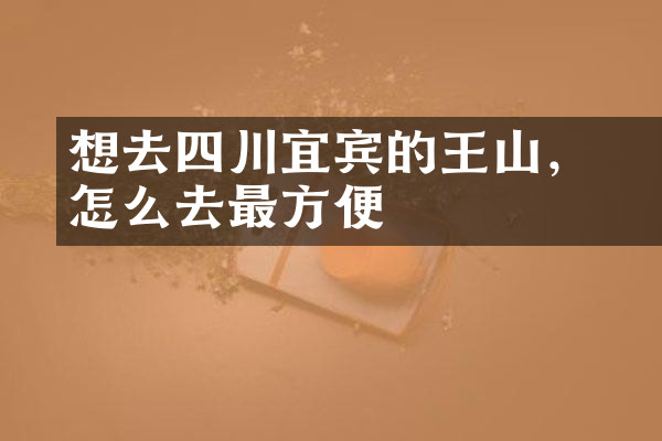 想去四川宜宾的僰王山，怎么去最方便