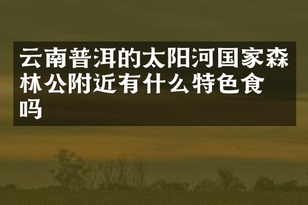 云南普洱的太阳河国家森林公附近有什么特色食物吗