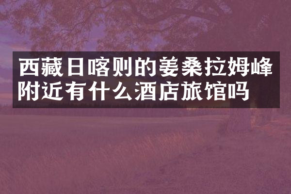 西藏日喀则的姜桑拉姆峰附近有什么酒店旅馆吗
