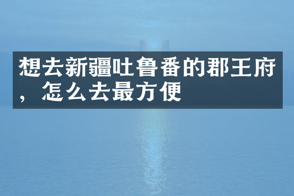 想去新疆吐鲁番的郡王府，怎么去最方便