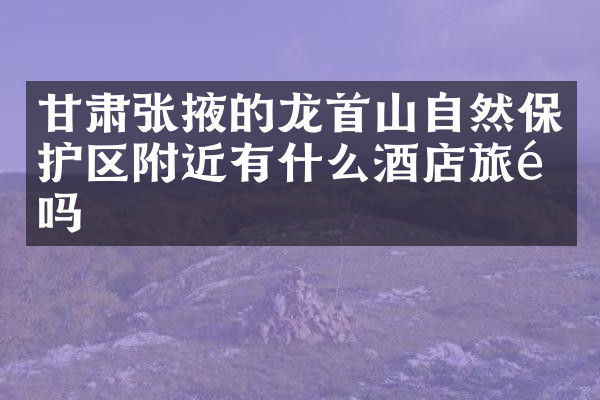 甘肃张掖的龙首山自然保护区附近有什么酒店旅馆吗