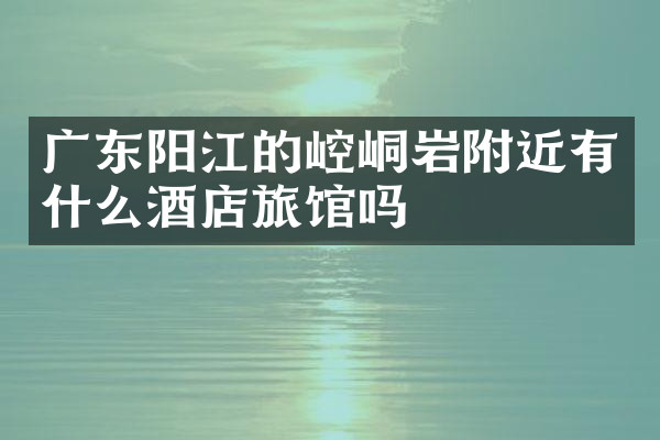 广东阳江的崆峒岩附近有什么酒店旅馆吗