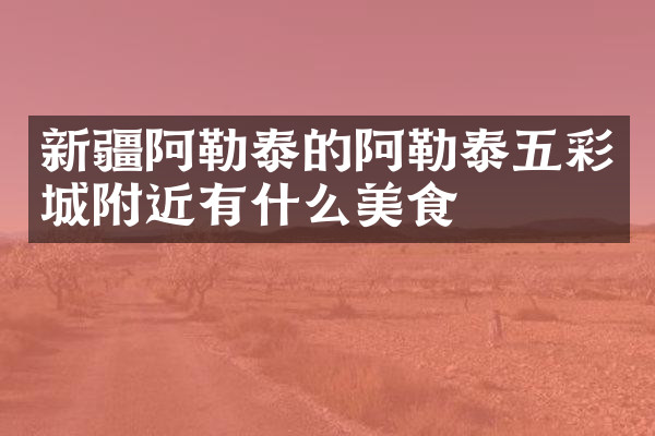 新疆阿勒泰的阿勒泰五彩城附近有什么美食