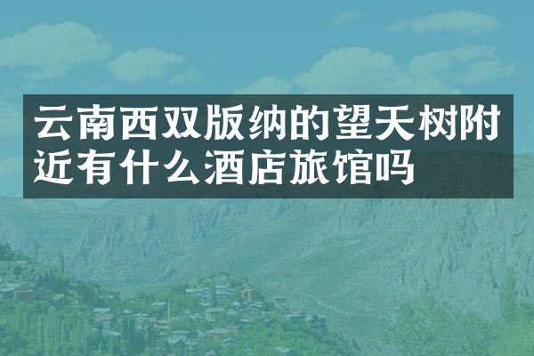 云南西双版纳的望天树附近有什么酒店旅馆吗