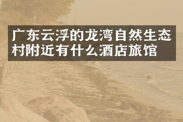 广东云浮的龙湾自然生态村附近有什么酒店旅馆吗