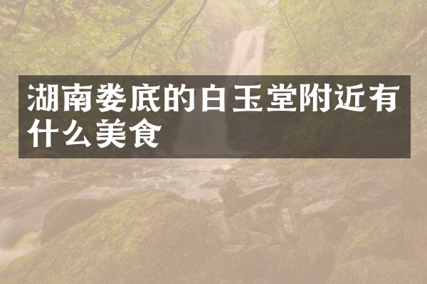 湖南娄底的白玉堂附近有什么美食
