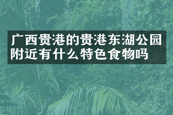 广西贵港的贵港东湖公园附近有什么特色食物吗