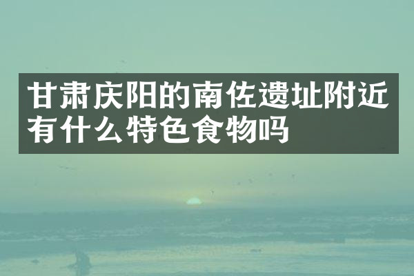 甘肃庆阳的南佐遗址附近有什么特色食物吗