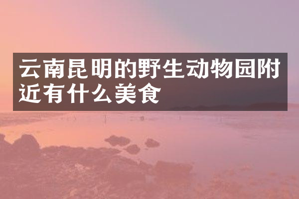云南昆明的野生动物园附近有什么美食