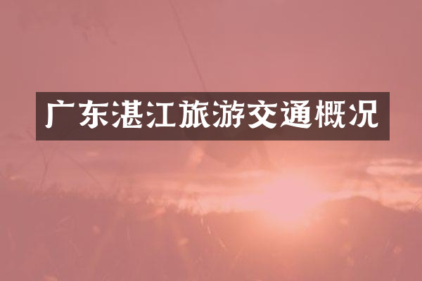 广东湛江旅游交通概况
