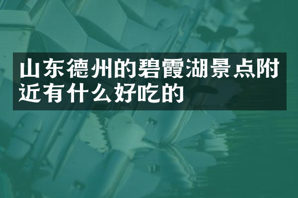 山东德州的碧霞湖景点附近有什么好吃的