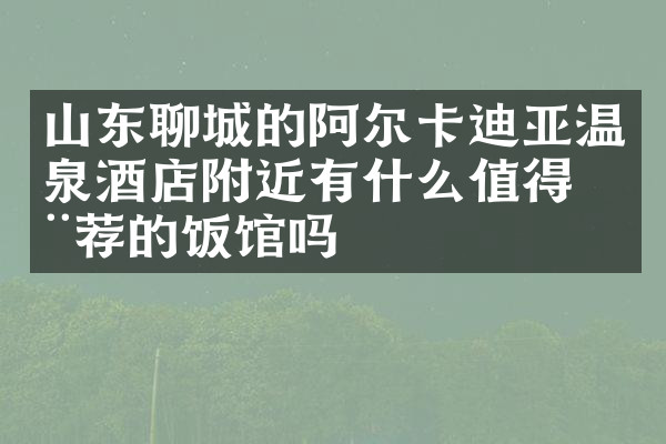 山东聊城的阿尔卡迪亚温泉酒店附近有什么值得推荐的饭馆吗
