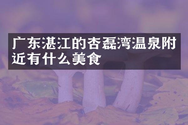广东湛江的杏磊湾温泉附近有什么美食