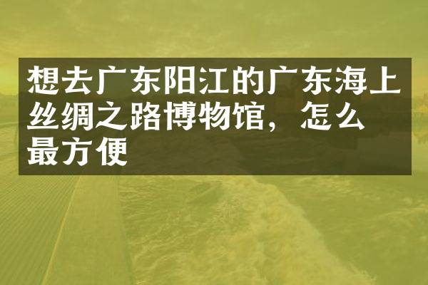 想去广东阳江的广东海上丝绸之路博物馆，怎么去最方便