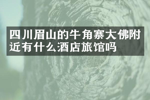 四川眉山的牛角寨大佛附近有什么酒店旅馆吗