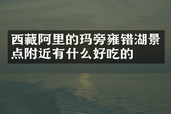 西藏阿里的玛旁雍错湖景点附近有什么好吃的
