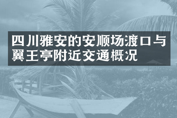四川雅安的安顺场渡口与翼王亭附近交通概况