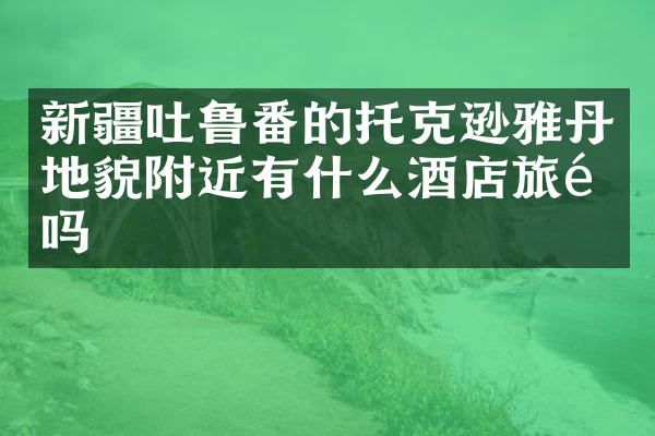 新疆吐鲁番的托克逊雅丹地貌附近有什么酒店旅馆吗