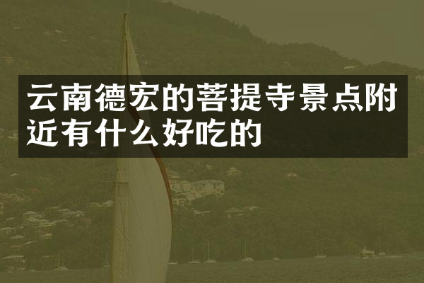 云南德宏的菩提寺景点附近有什么好吃的