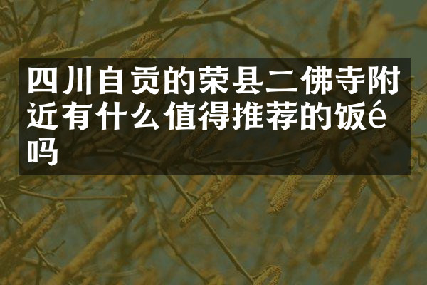 四川自贡的荣县二佛寺附近有什么值得推荐的饭馆吗