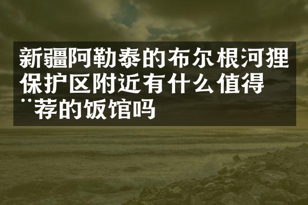 新疆阿勒泰的布尔根河狸保护区附近有什么值得推荐的饭馆吗