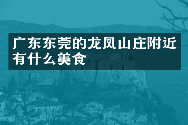广东东莞的龙凤山庄附近有什么美食