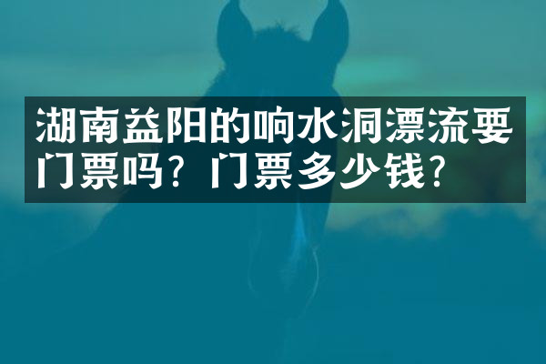 湖南益阳的响水洞漂流要门票吗？门票多少钱？