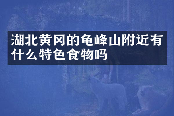湖北黄冈的龟峰山附近有什么特色食物吗
