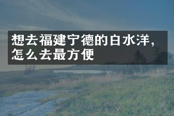 想去福建宁德的白水洋，怎么去最方便