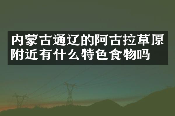 内蒙古通辽的阿古拉草原附近有什么特色食物吗