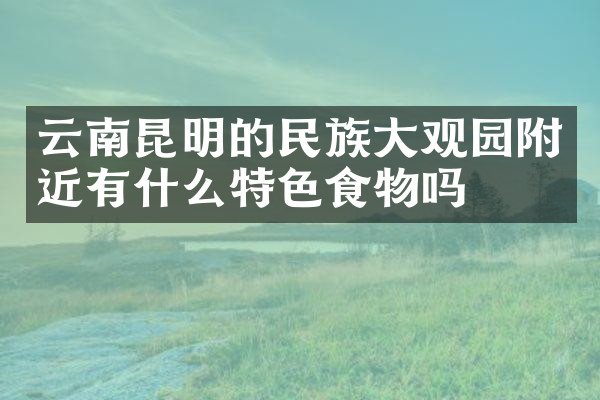 云南昆明的民族大观园附近有什么特色食物吗