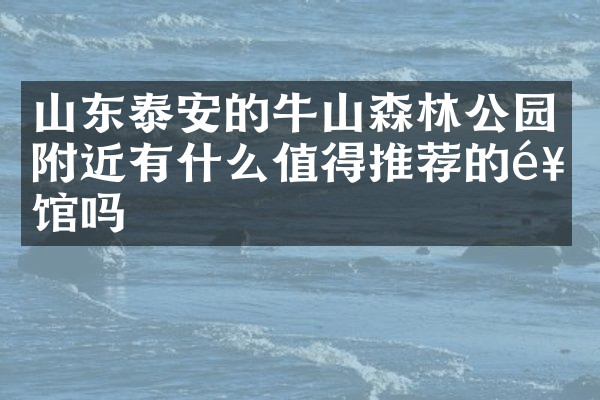 山东泰安的牛山森林公园附近有什么值得推荐的饭馆吗