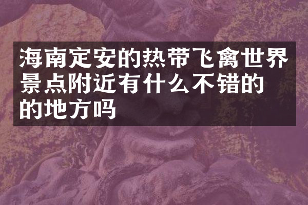 海南定安的热带飞禽世界景点附近有什么不错的住的地方吗