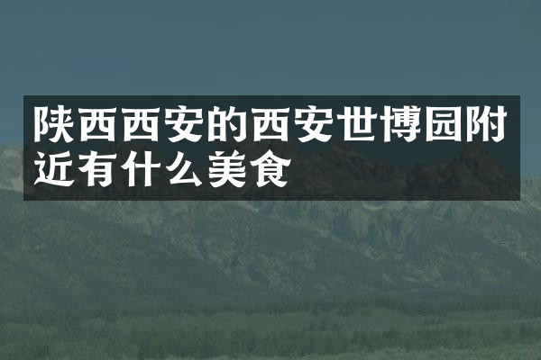 陕西西安的西安世博园附近有什么美食